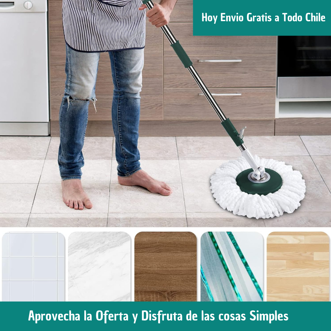 Trapeador con cubeta giratoria