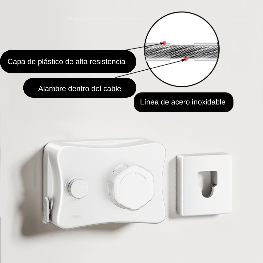 Tendedero invisible. Ya no sientas que tener tendedero es incomodo.