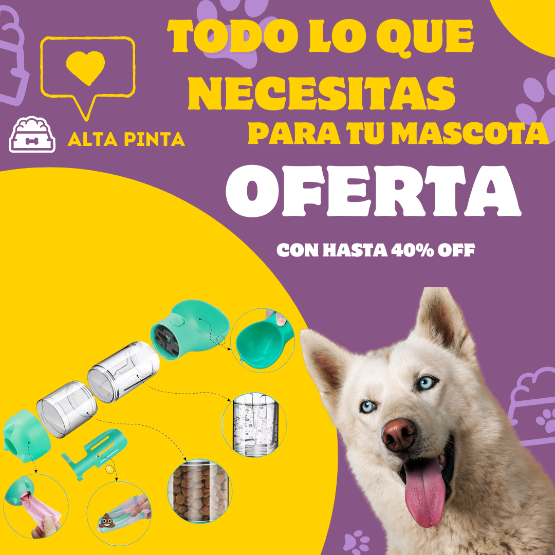 Botella Dispensadora 3 En 1 Para Mascota