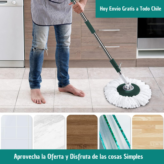 Trapeador con cubeta giratoria