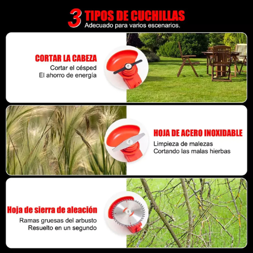 ¡INALAMBRICA! Cortadora Eléctrica 3 en 1🌱 Podadora Cortadora Césped