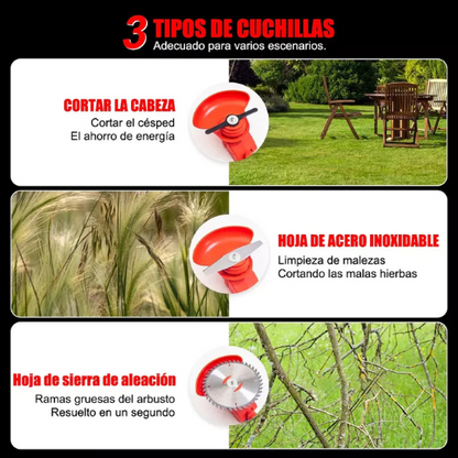 ¡INALAMBRICA! Cortadora Eléctrica 3 en 1🌱 Podadora Cortadora Césped