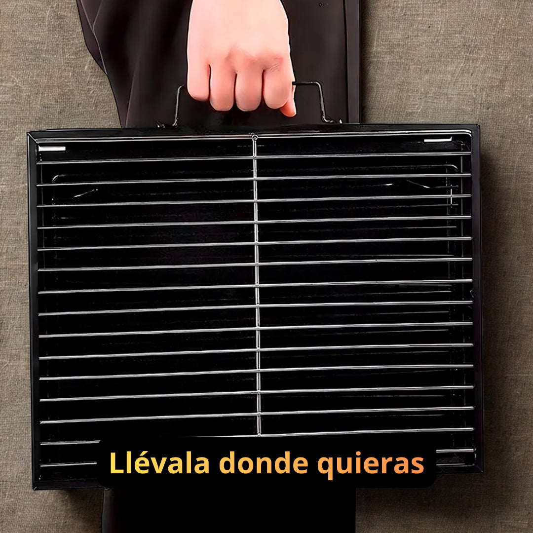 MINI PARRILLA DE ACERO INOXIDABLE LA FORMA MAS SENCILLA DE HACER TUS ASADOS AL AIRE LIBRE